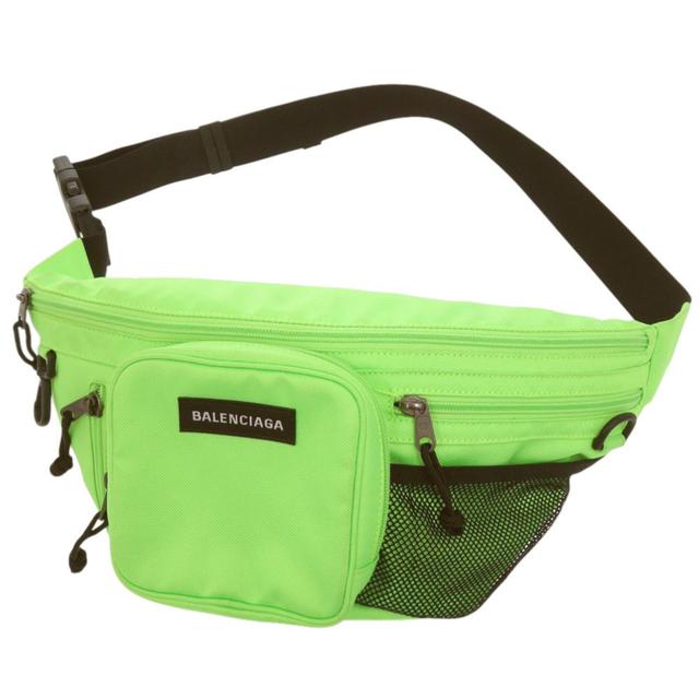 Balenciaga Black Green Nylon Fanny Pack (Pre-Owned)