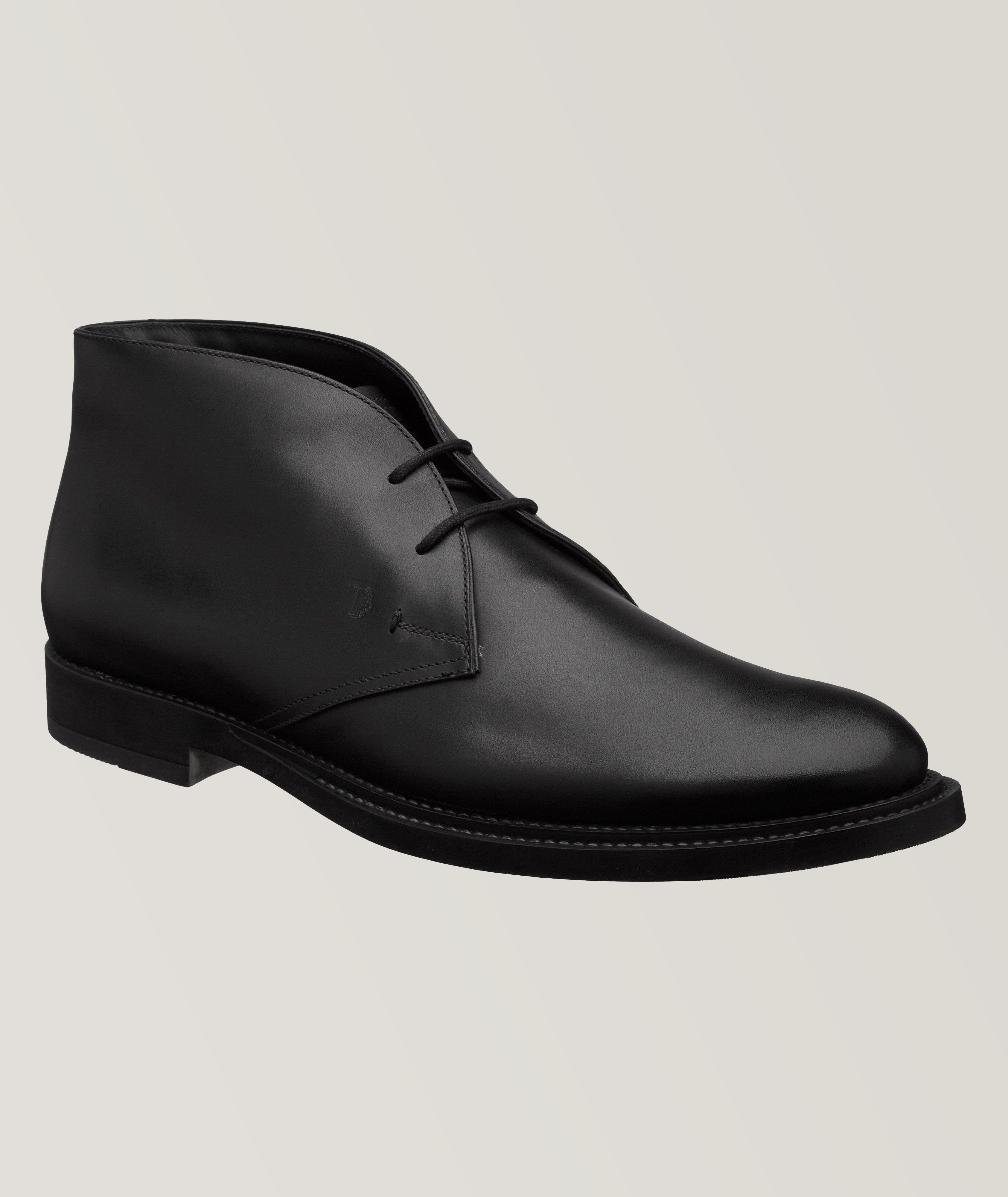 Polished Leather Ankle Boots