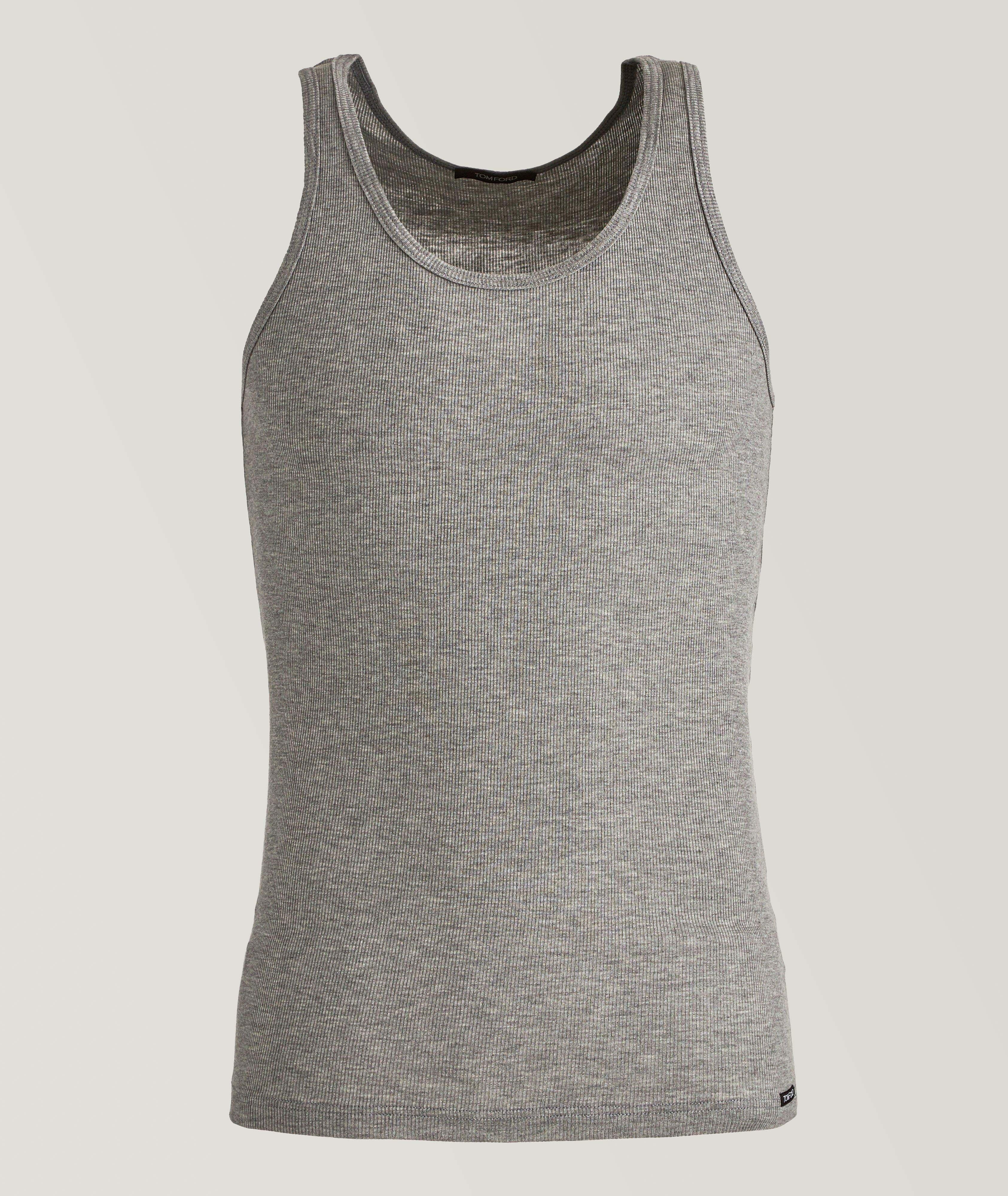 Ribbed Cotton-Blend Tank Top