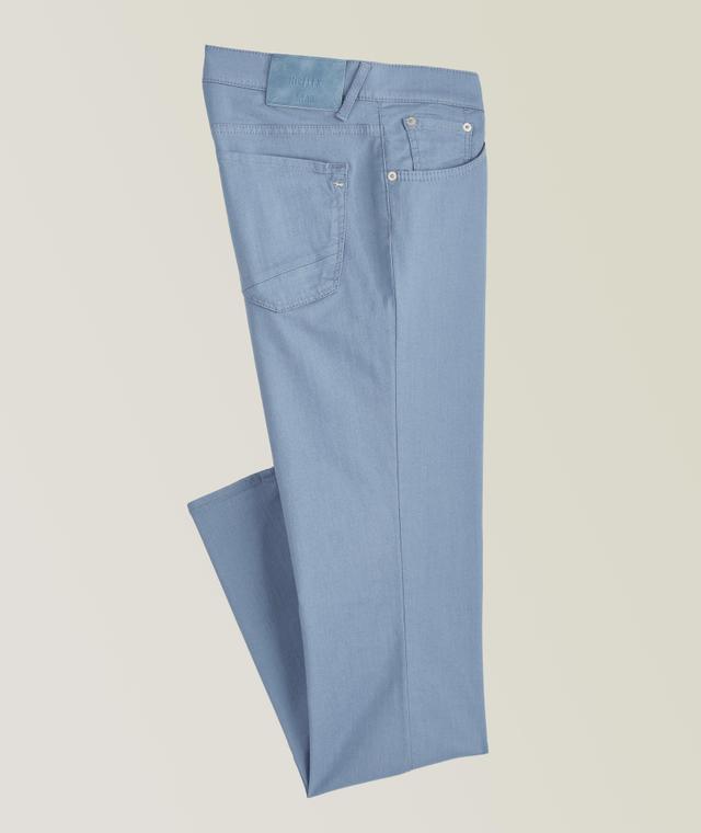 Brax Chuck Hi-Flex Stretch-Cotton Pants In Blue | Men's Size 34