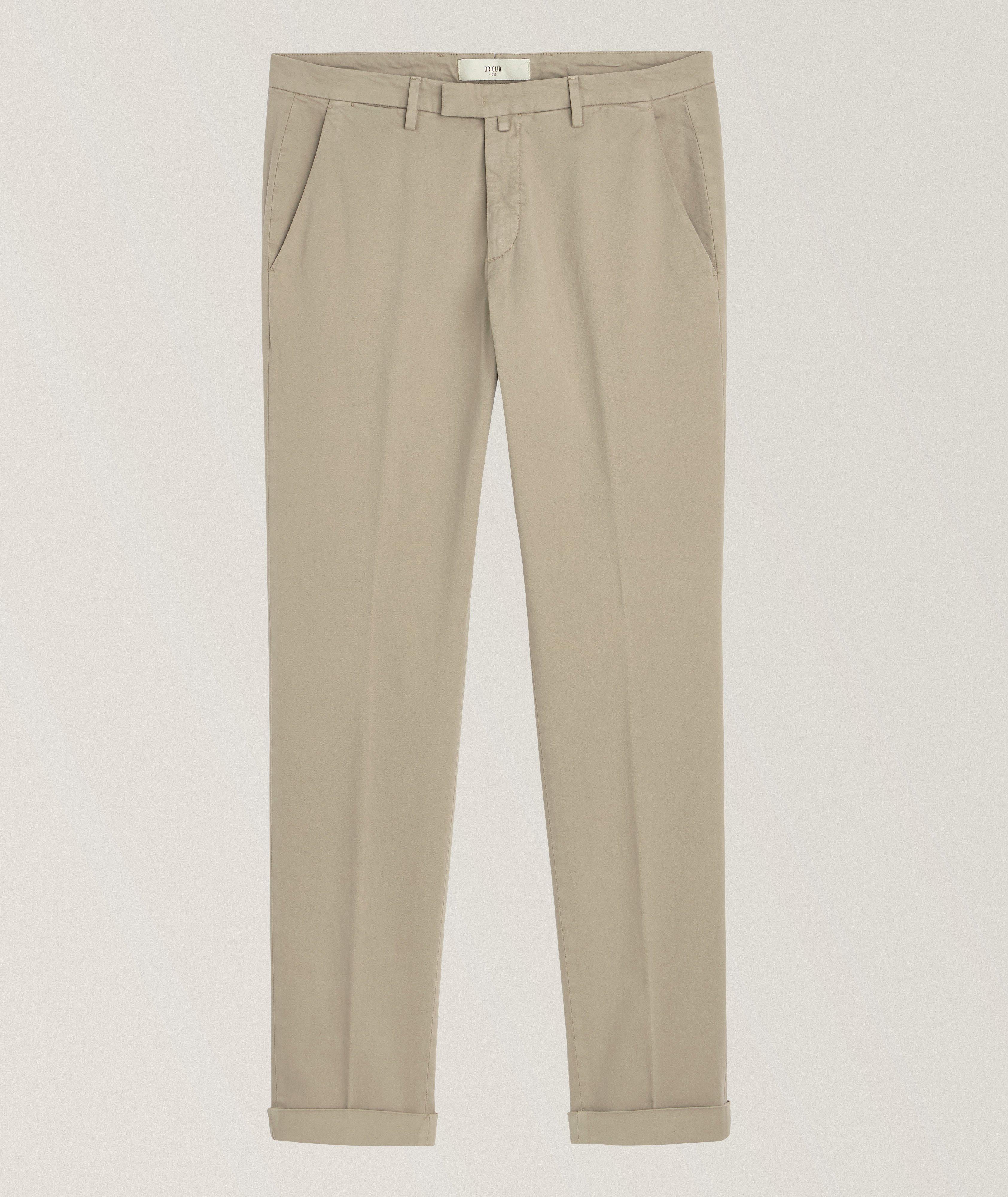 Briglia Chino En Jersey De Coton Extensible En Beige | Taille Homme 54