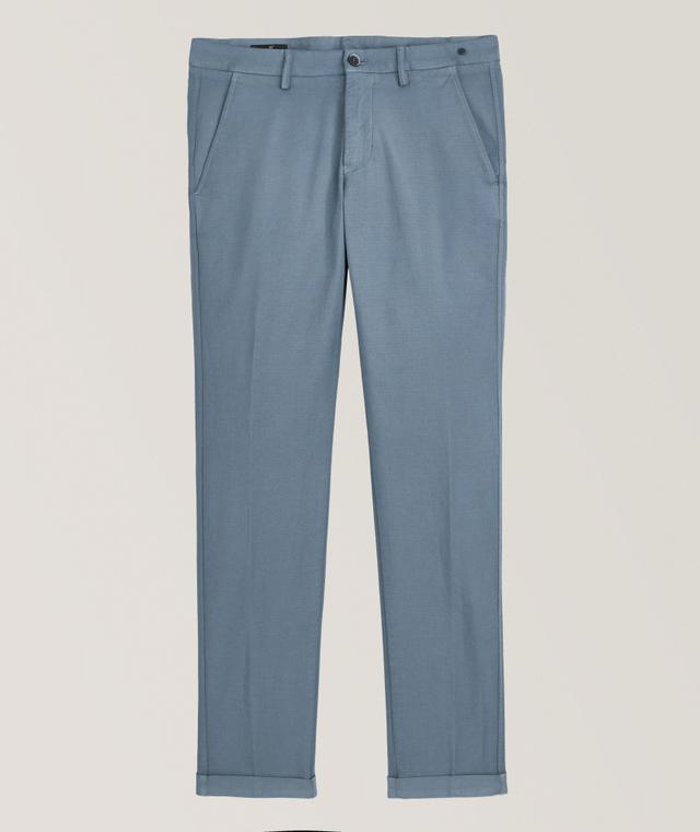 Mason's Slim-Fit Torino Pleated Jersey Stretch-Cotton Pants In Blue | Men's Size 48