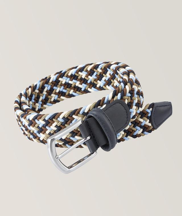 Anderson's Stretch Woven Belt In Blue Size 34 Leather