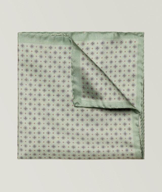 Floral Tussah Silk Pocket Square