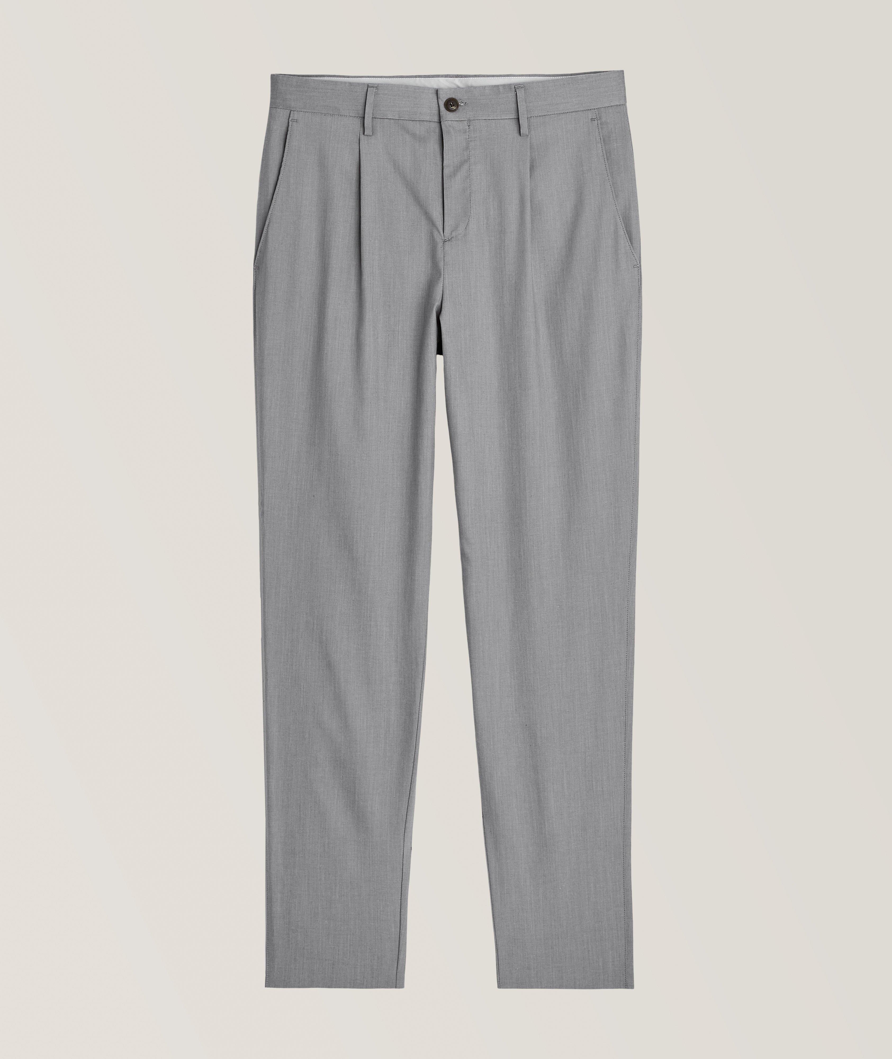 Canali Pantalon En Twill De Coton En Gris | Taille Homme 32