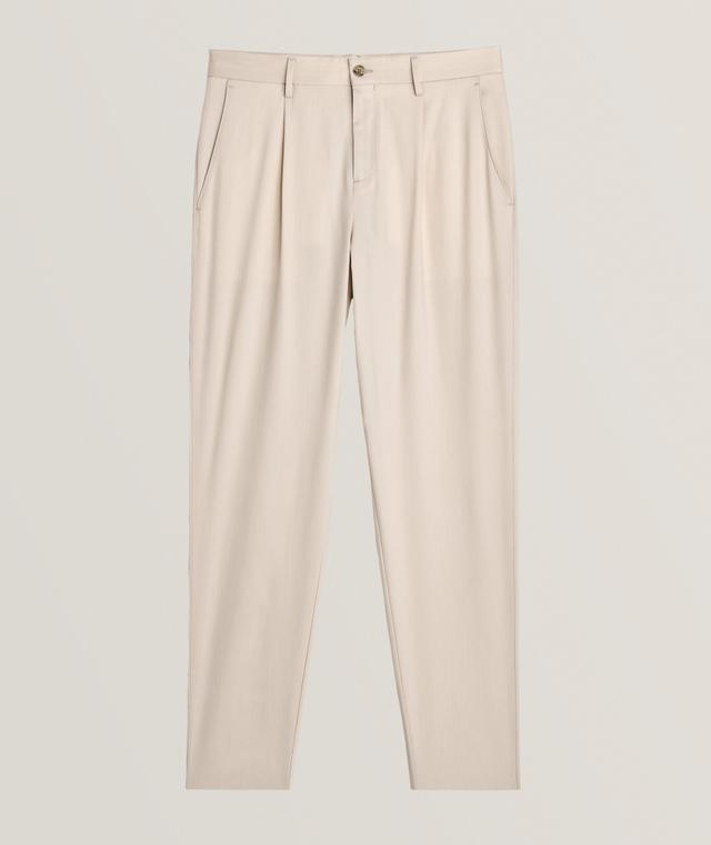 Solid Stretch-Lyocell Dress Pants