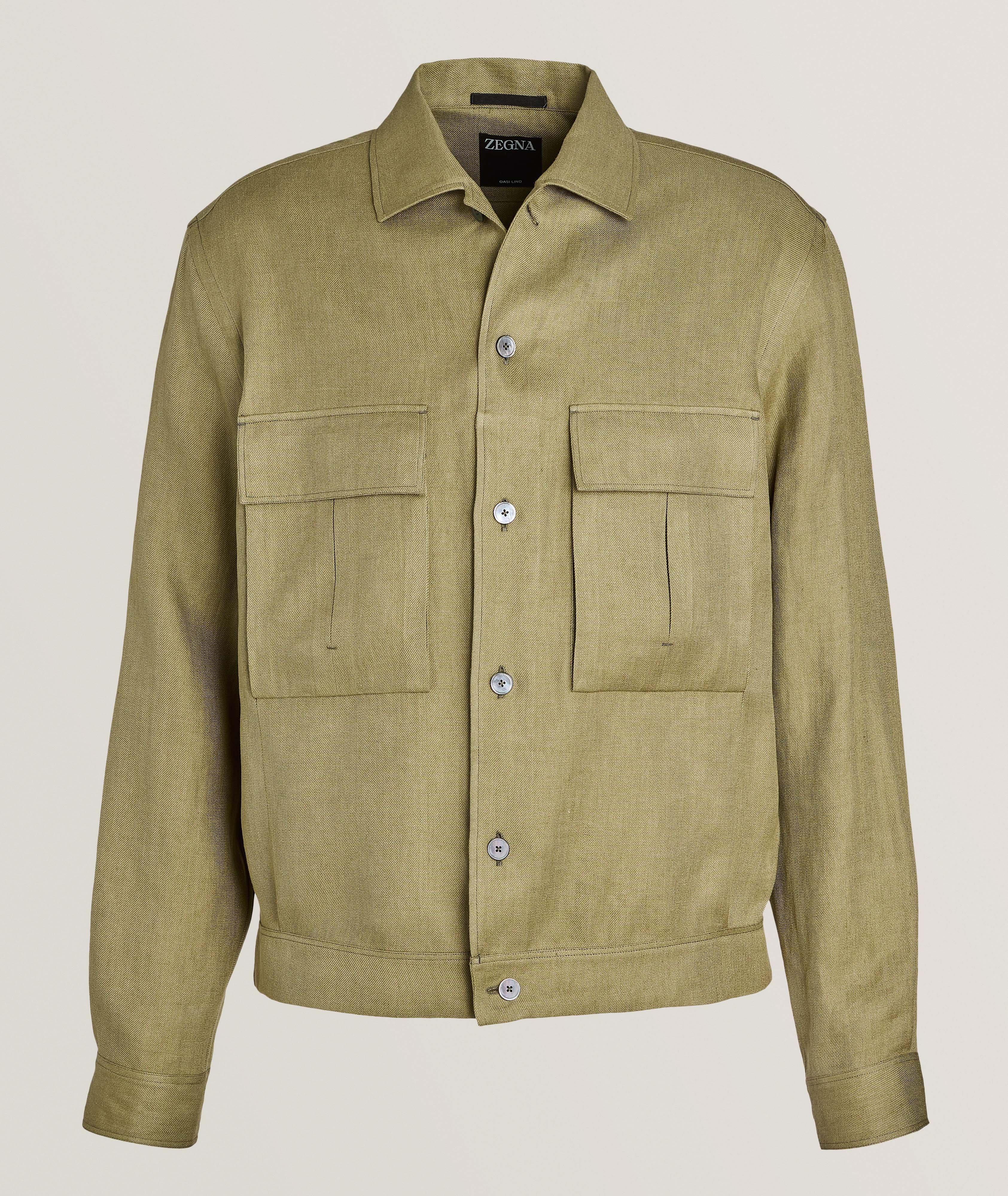 ZEGNA Surchemise En Lin Oasi En Beige | Taille Homme TP