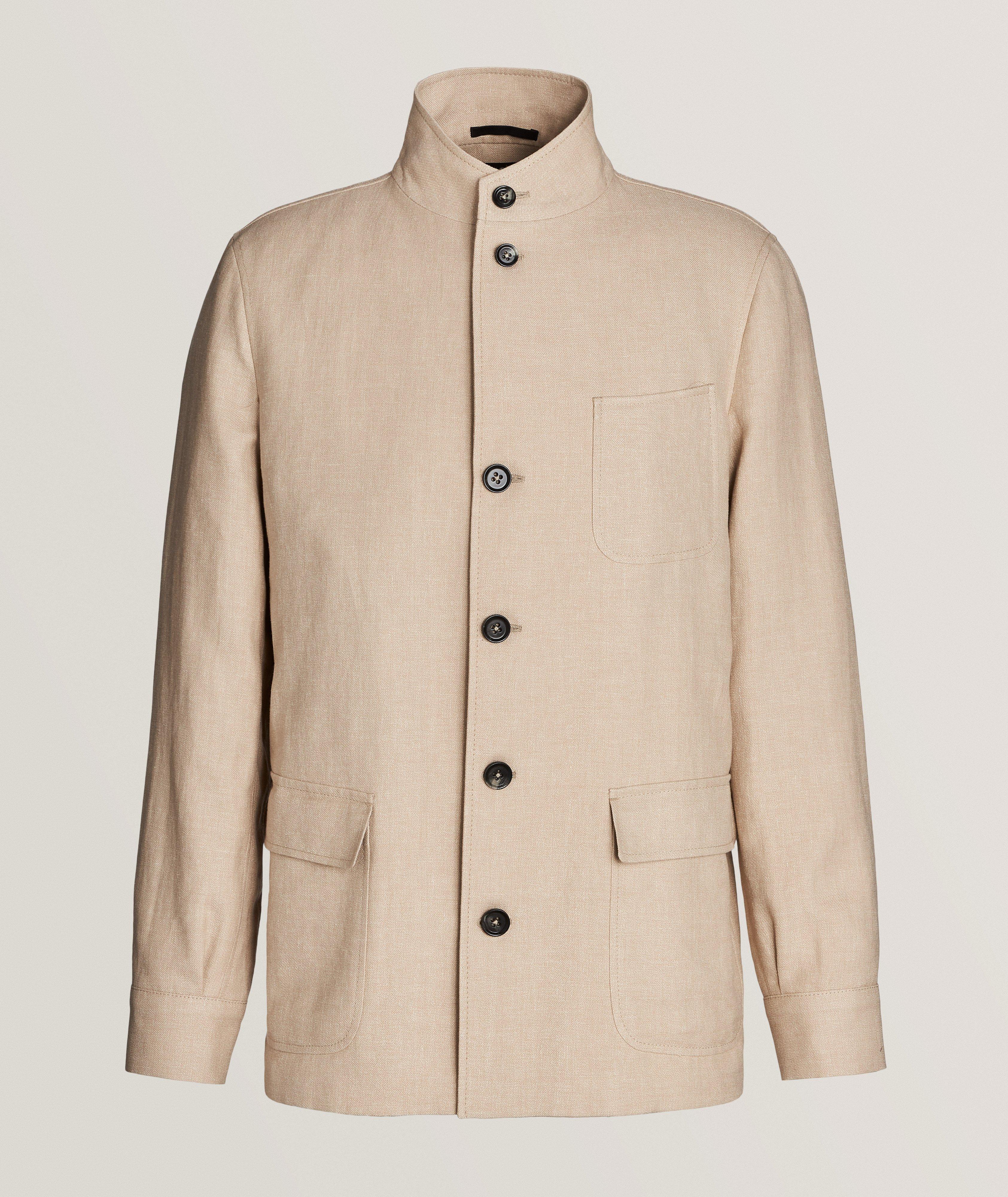 MÃ©lange Linen-Wool Chore Jacket