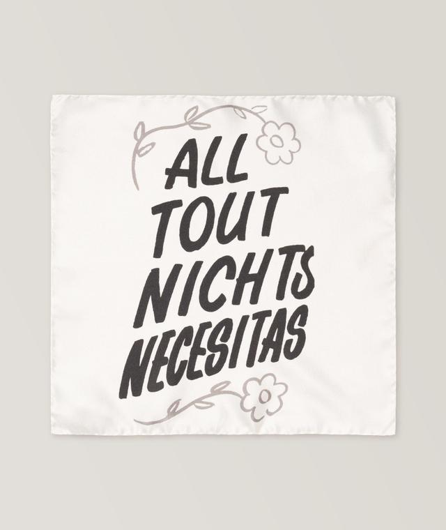 Eton Mouchoir De Poche « All Tout Nichts Necesitas », Collection The Beatles En Blanc