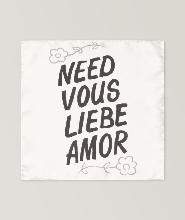 The Beatles Collection "Need Vous Liebe Amor" Silk Pocket Square