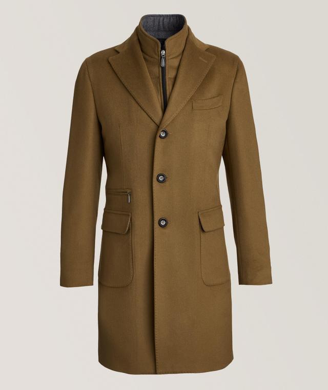 Harold Insert Virgin Wool-Cashmere Coat In Brown | Men's Size 50 Cashmere/Wool