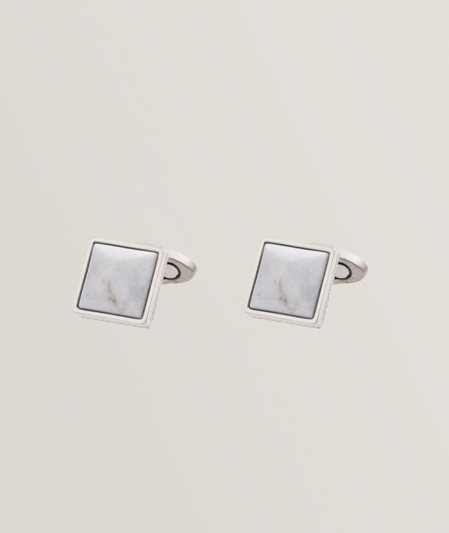 Tateossian Ivory Agate Cufflinks In White