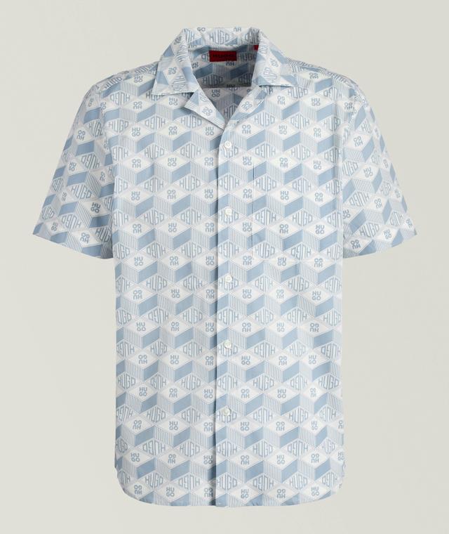 Logo Graphic Print Camp Shirt