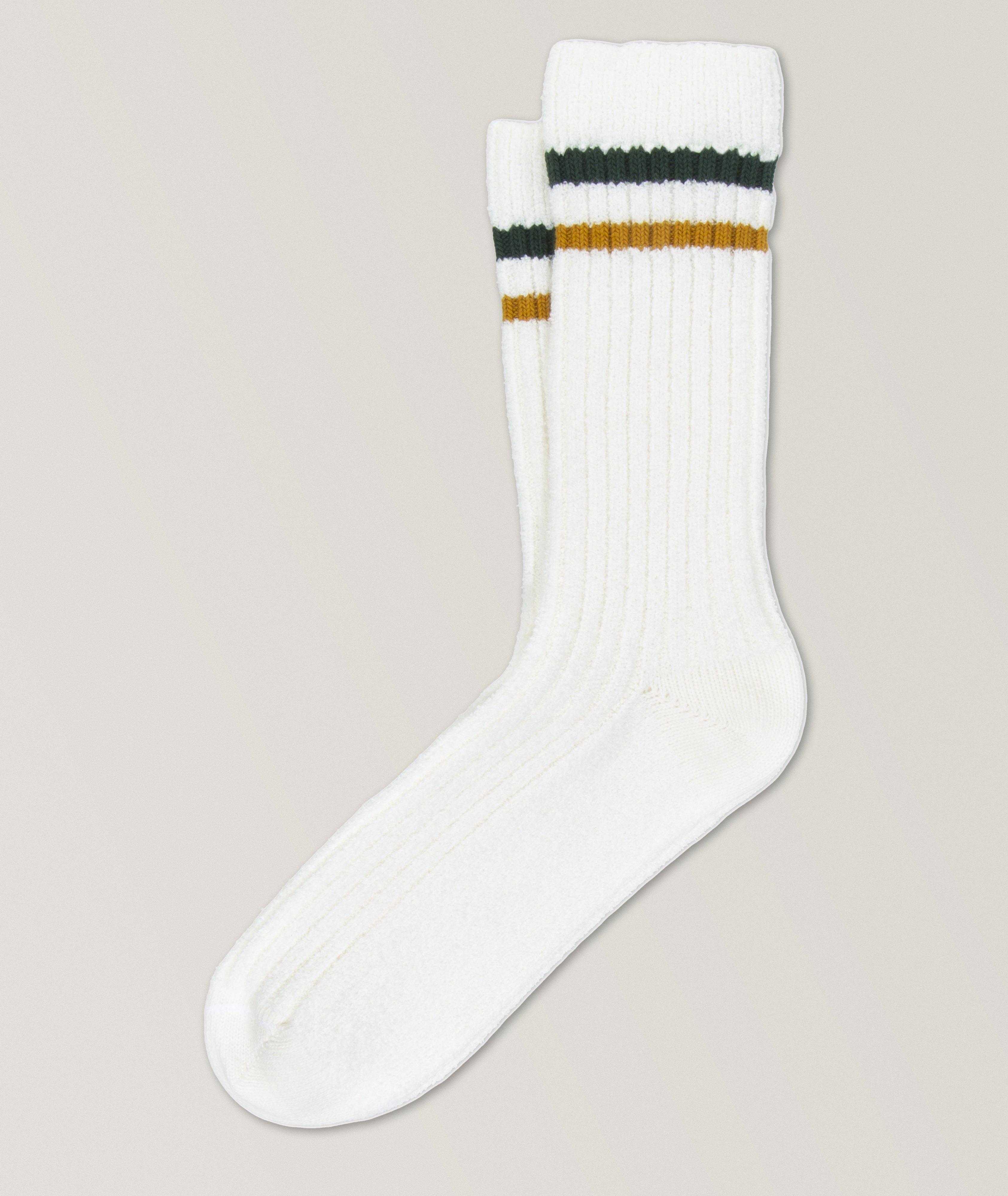 Ant45 Chaussettes Kauna En Mélange De Coton À Rayures En Jaune