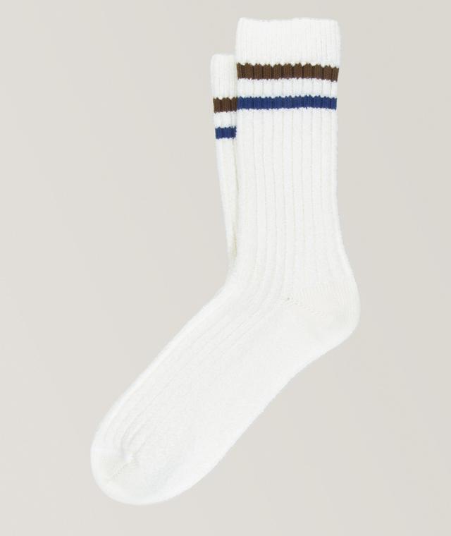 Kauna Cotton-Blend Striped Ribbed Socks