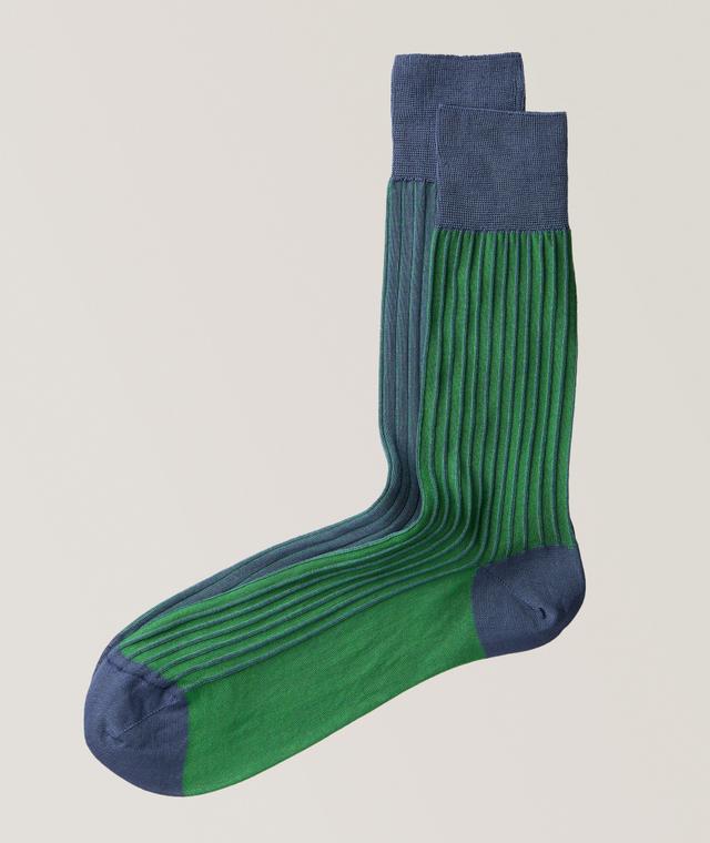 Alto Chaussettes Réversibles À Rayures En Bleu