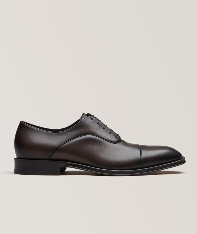 BOSS Chaussure Lacée Derrek En Cuir En Brun | Taille Homme 7.5