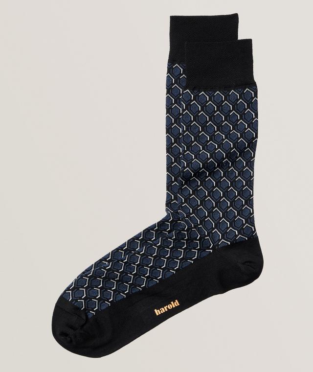 Honeycomb Stretch-Cotton Socks