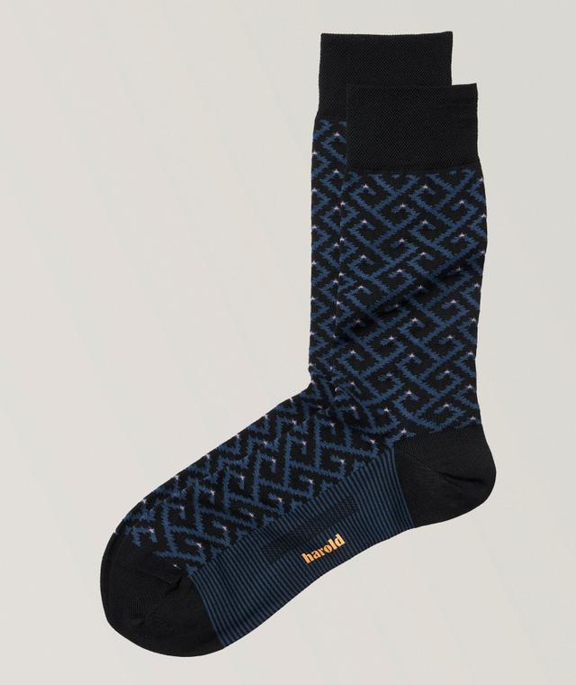 Maze Stretch-Cotton Socks