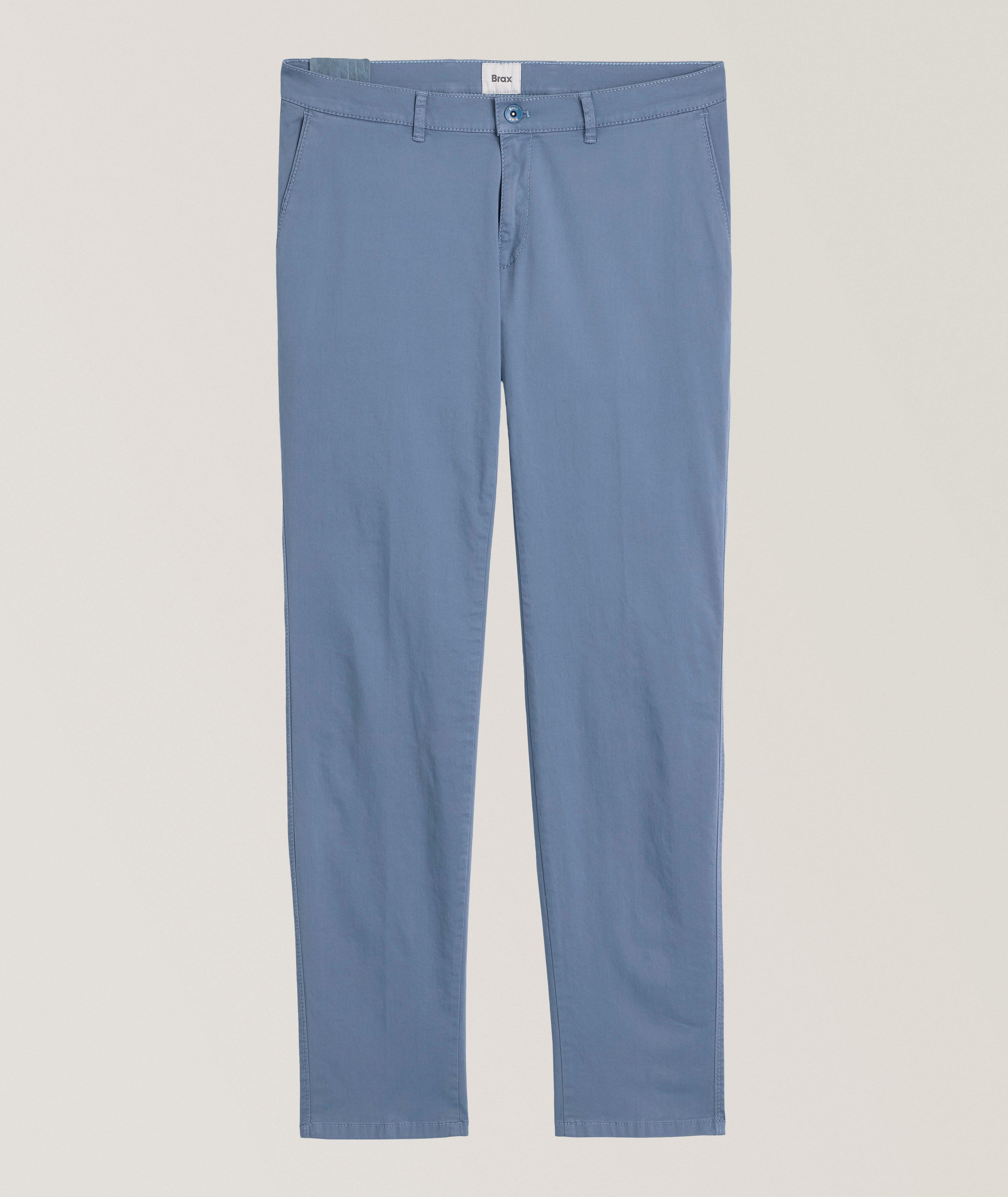 Brax Chino Silvio En Coton Et En Kapok De Coupe Amincie En Bleu | Taille Homme 42