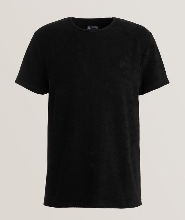 Vilebrequin Terry Cotton-Blend T-Shirt In Black | Men's Size Large