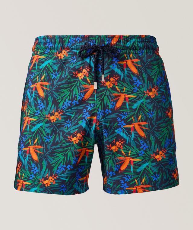 Vilebrequin Tropical Flower Stretch Swim Shorts In Blue | Men's Size Medium
