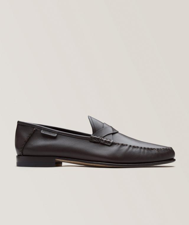 Tom Ford Flâneur Ripley En Cuir Souple En Brun | Taille Homme 11
