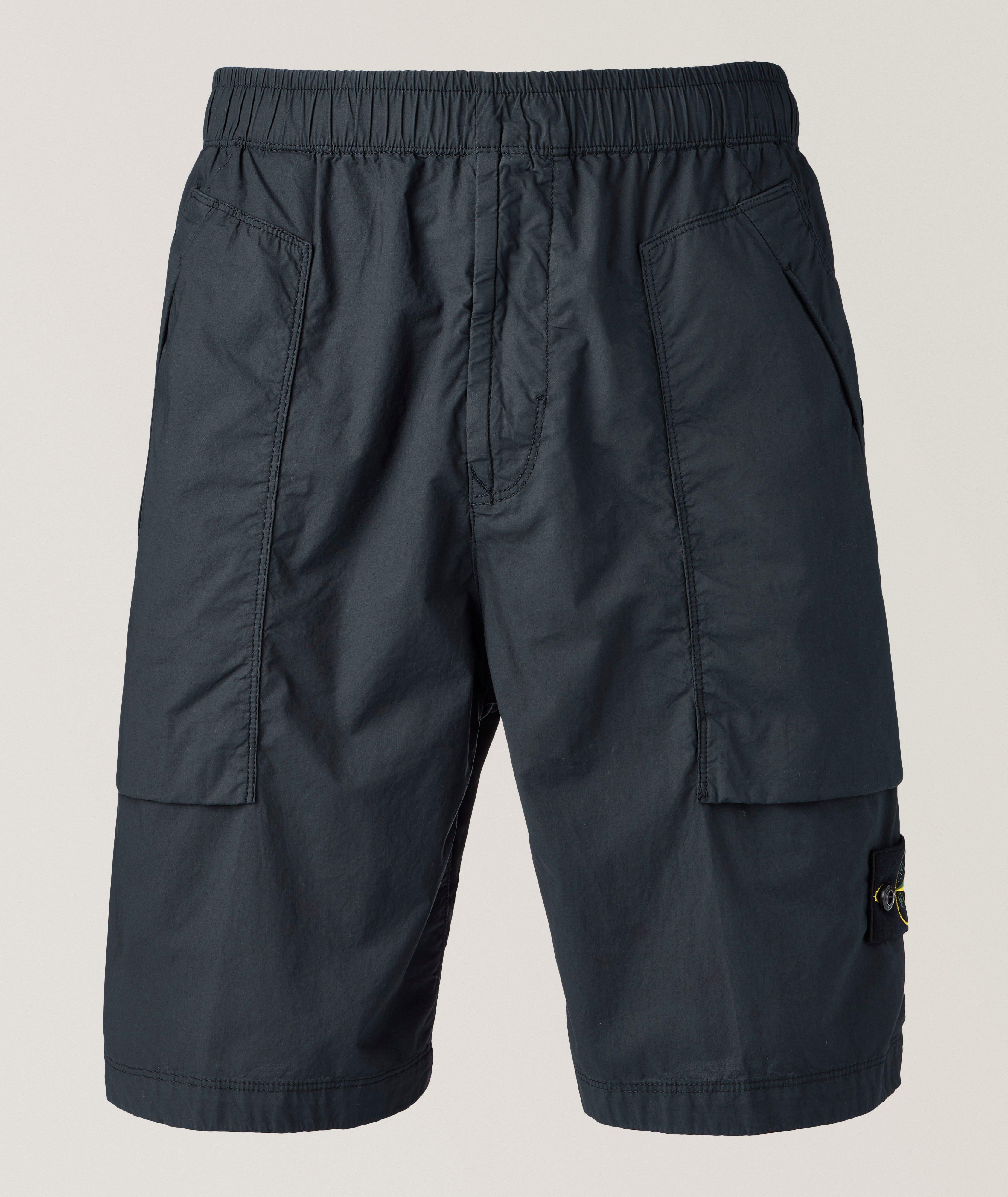 Stone Island Short En Coton Extensible En Bleu | Taille Homme 36