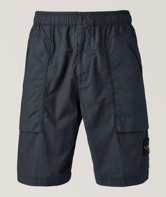 Stone Island Short En Coton Extensible En Bleu | Taille Homme 36