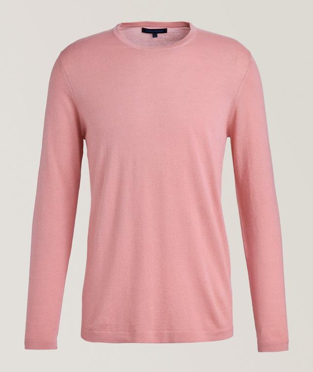 Patrick Assaraf Pull En Mélange De Coton Et De Laine Mérinos En Rose | Taille Homme Moyen