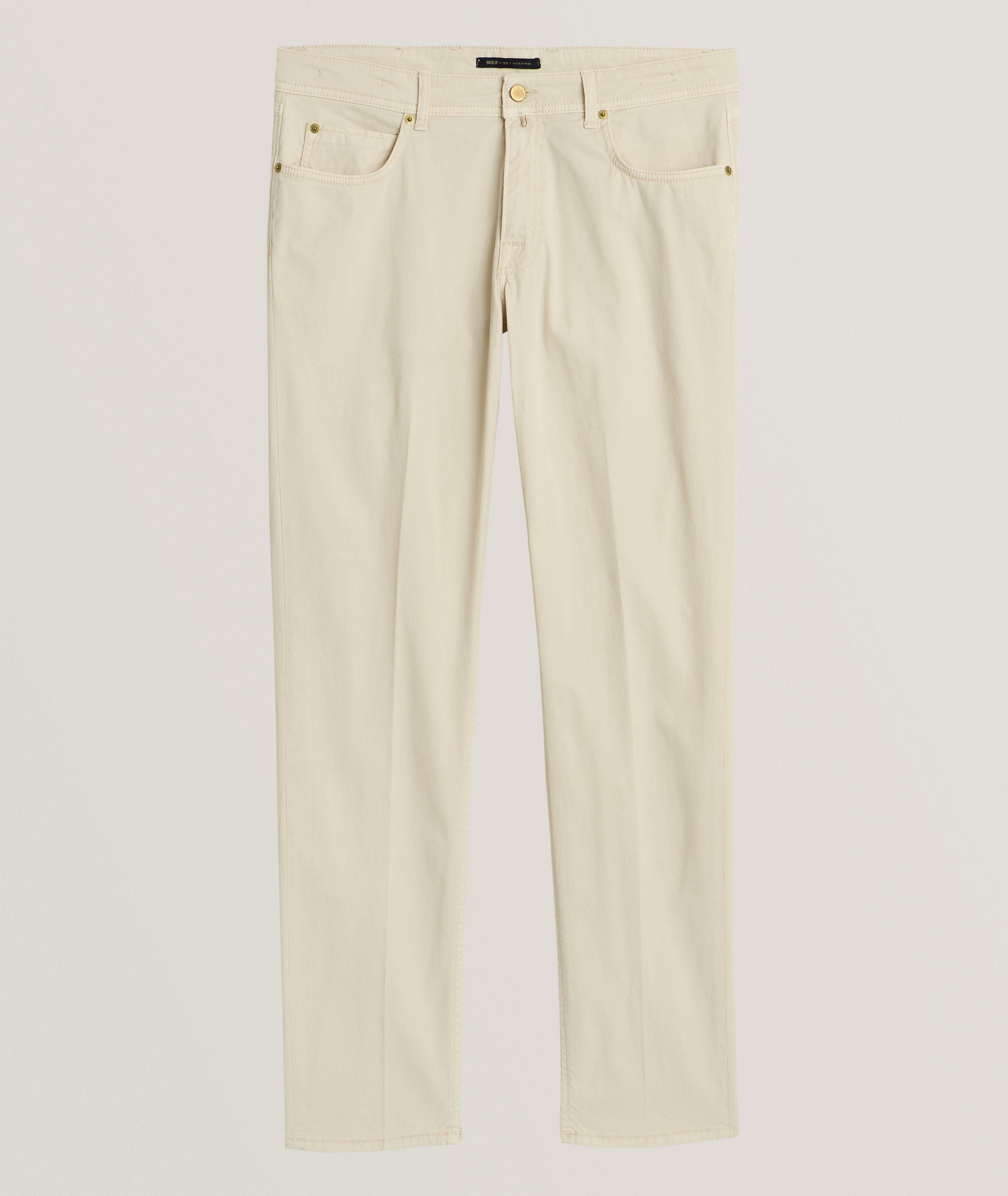 Briglia Pantalon Steve En Coton Extensible En Beige | Taille Homme 54