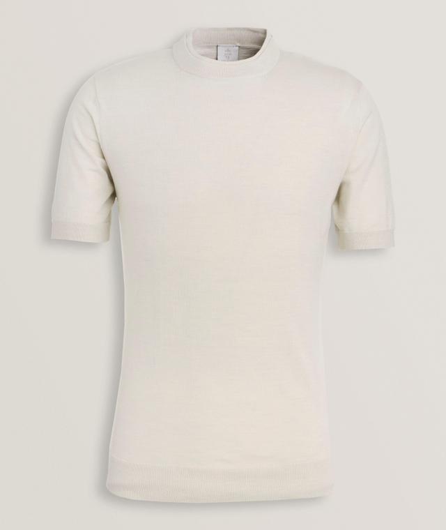 Eleventy T-Shirt En Tricot De Laine En Beige | Taille Homme Grand