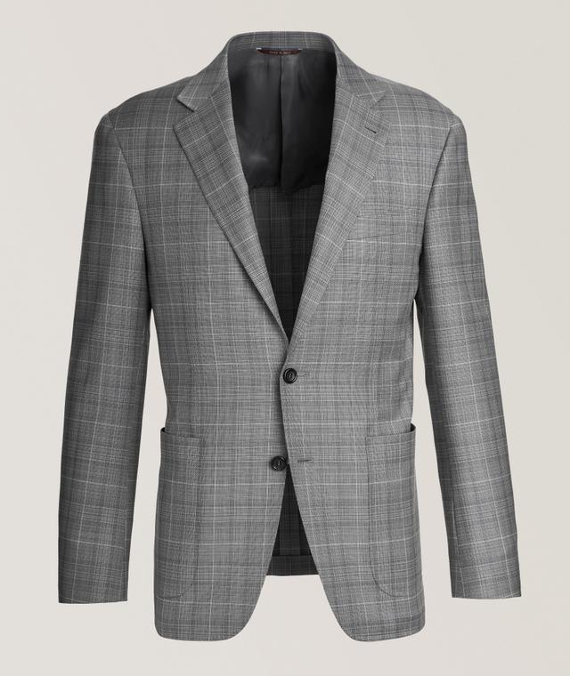 Canali Veston Kei Non Doublé À Motif Quadrillé En Gris | Taille Homme 50