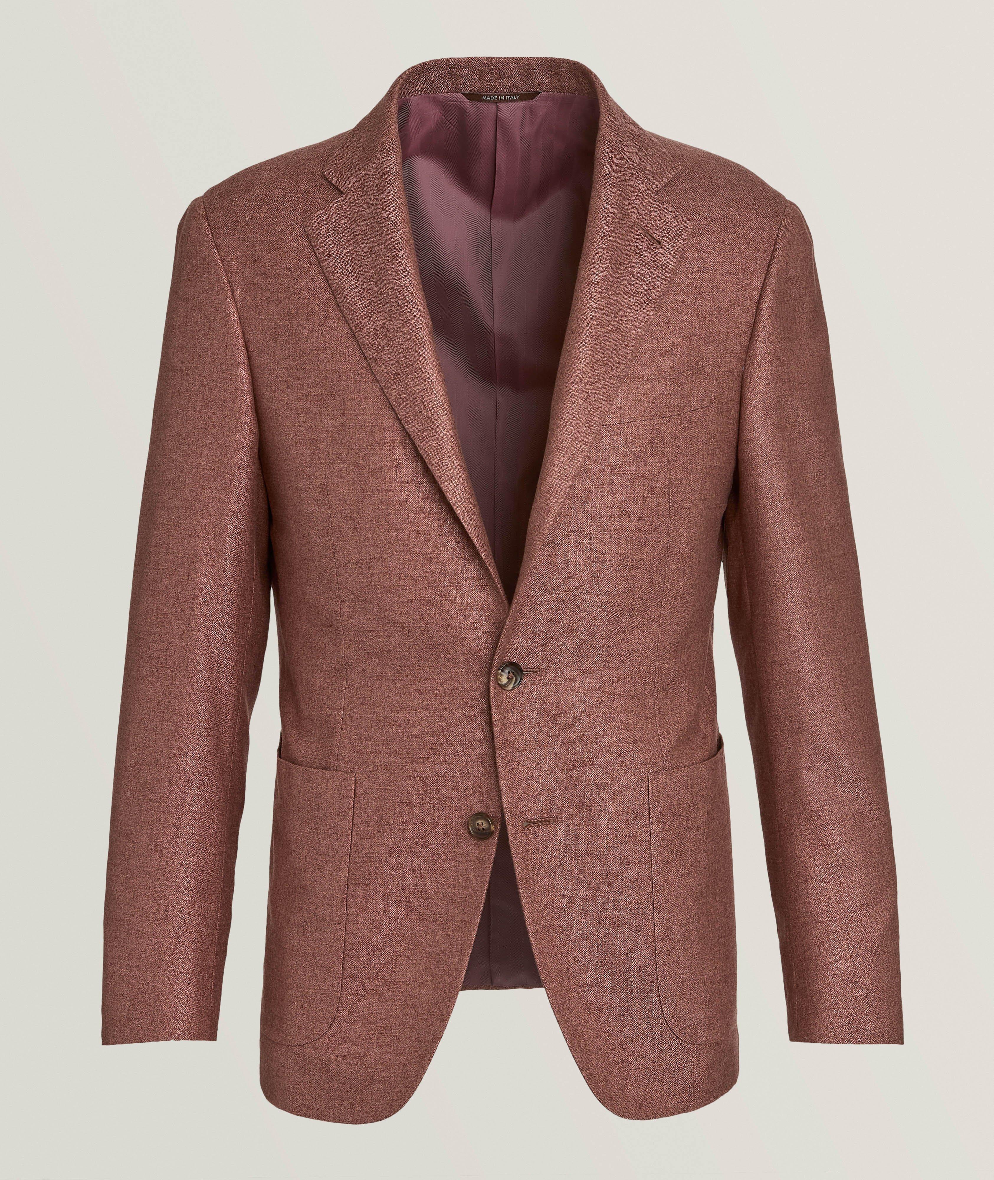 Canali Veston Kei En Soie Et En Cachemire En Rouge | Taille Homme 50