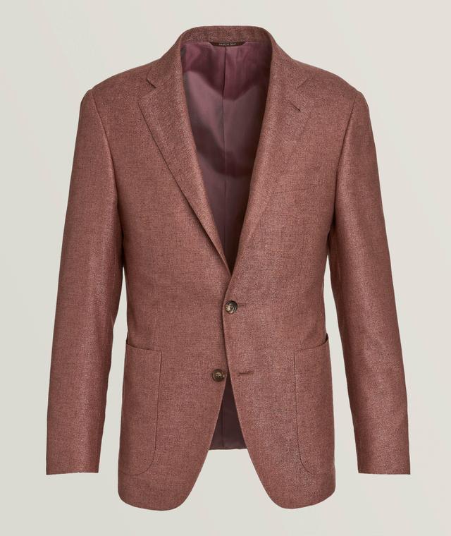 Canali Veston Kei En Soie Et En Cachemire En Rouge | Taille Homme 50
