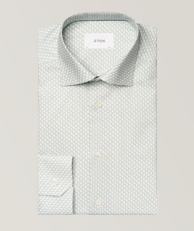 Contemporary-Fit Micro-Parrot Dress Shirt
