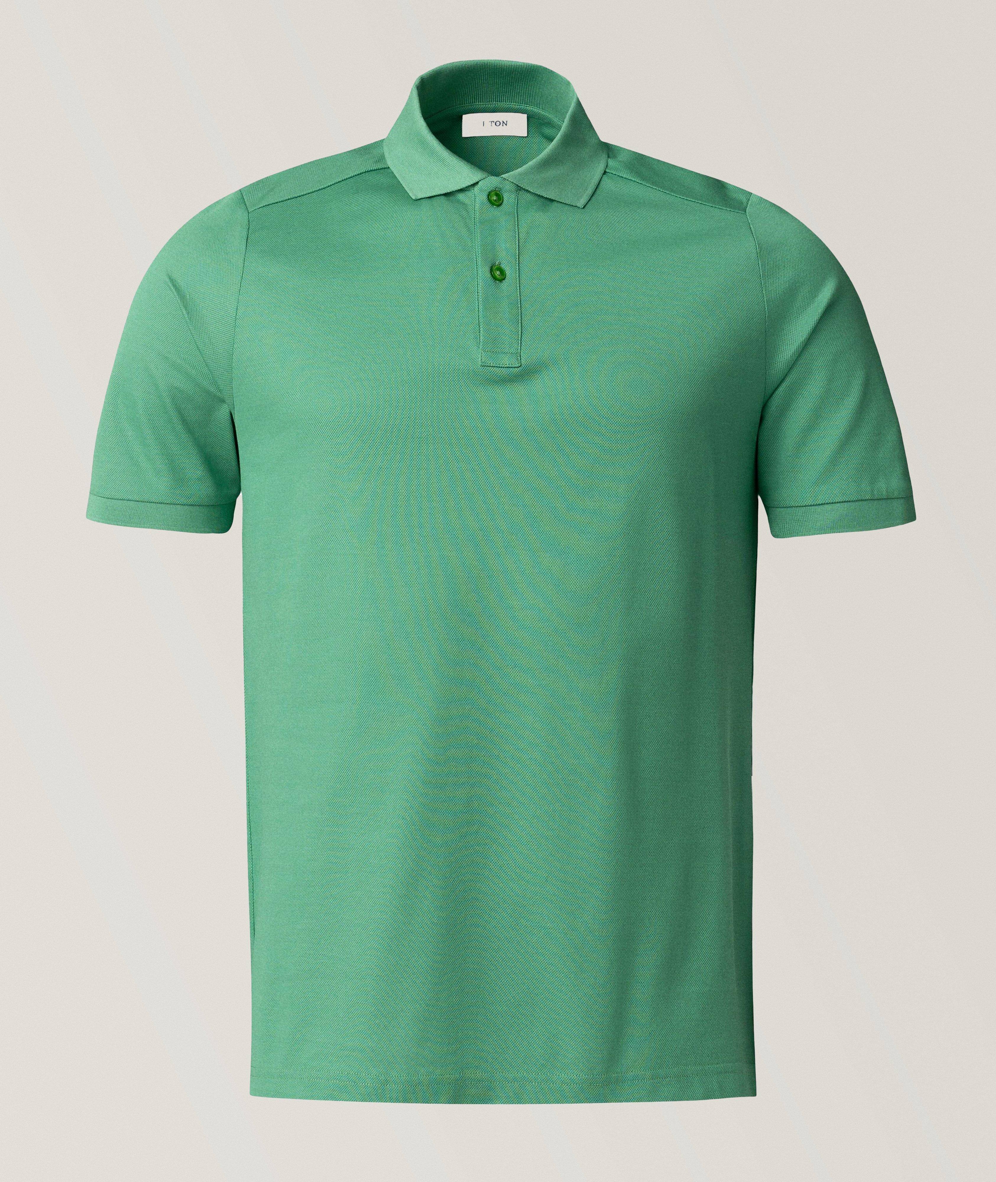 Eton Polo En Piqué De Coton En Vert | Taille Homme Moyen