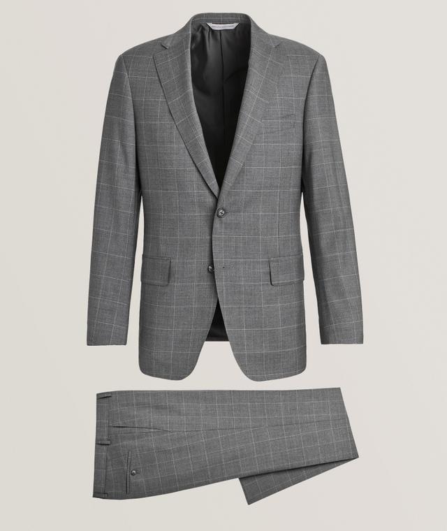 Samuelsohn Complet Cosmo En Laine À Carreaux En Gris | Taille Homme 50