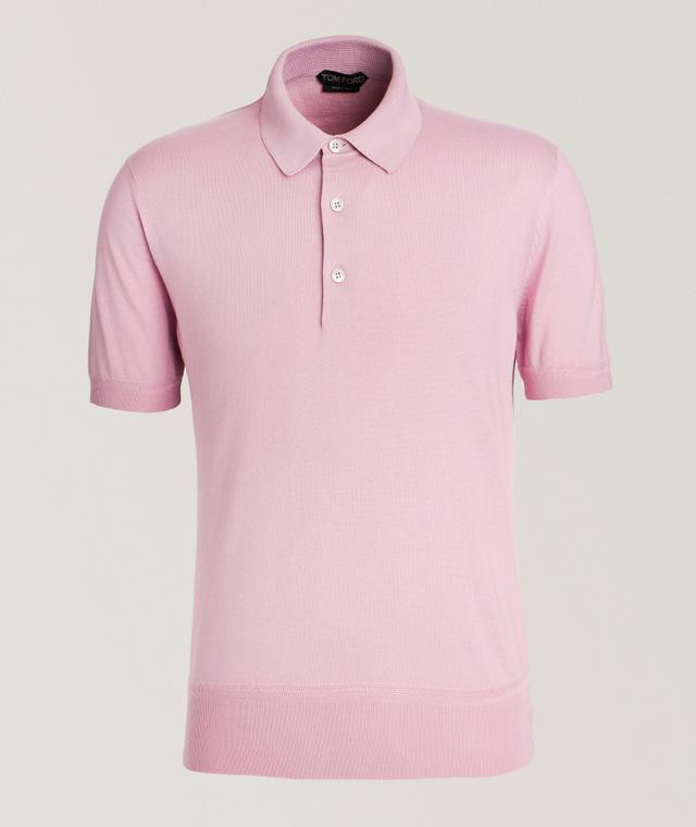 Tom Ford Polo En Coton Sea Island En Rose | Taille Homme 54
