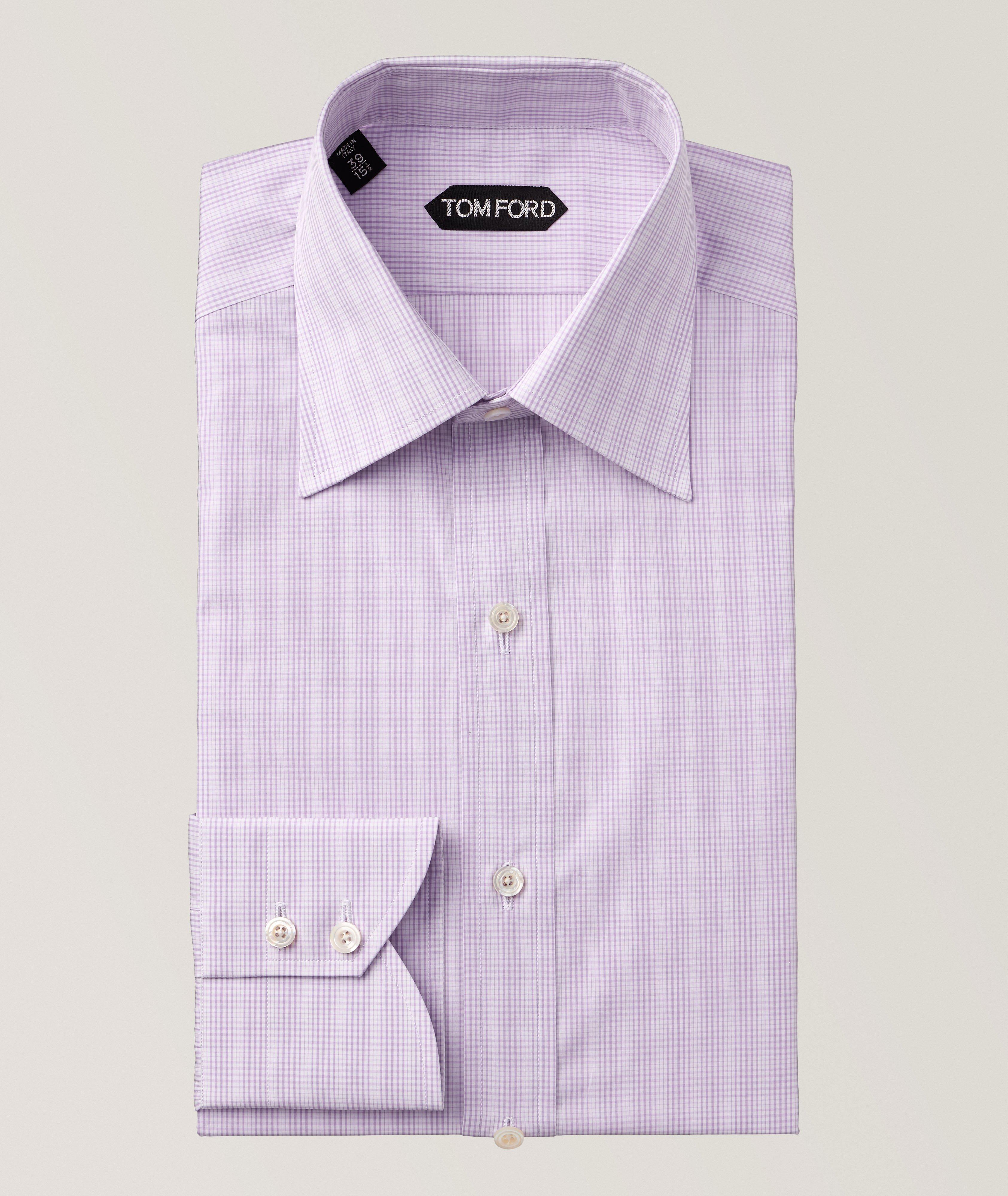 Slim-Fit Check Poplin Dress Shirt