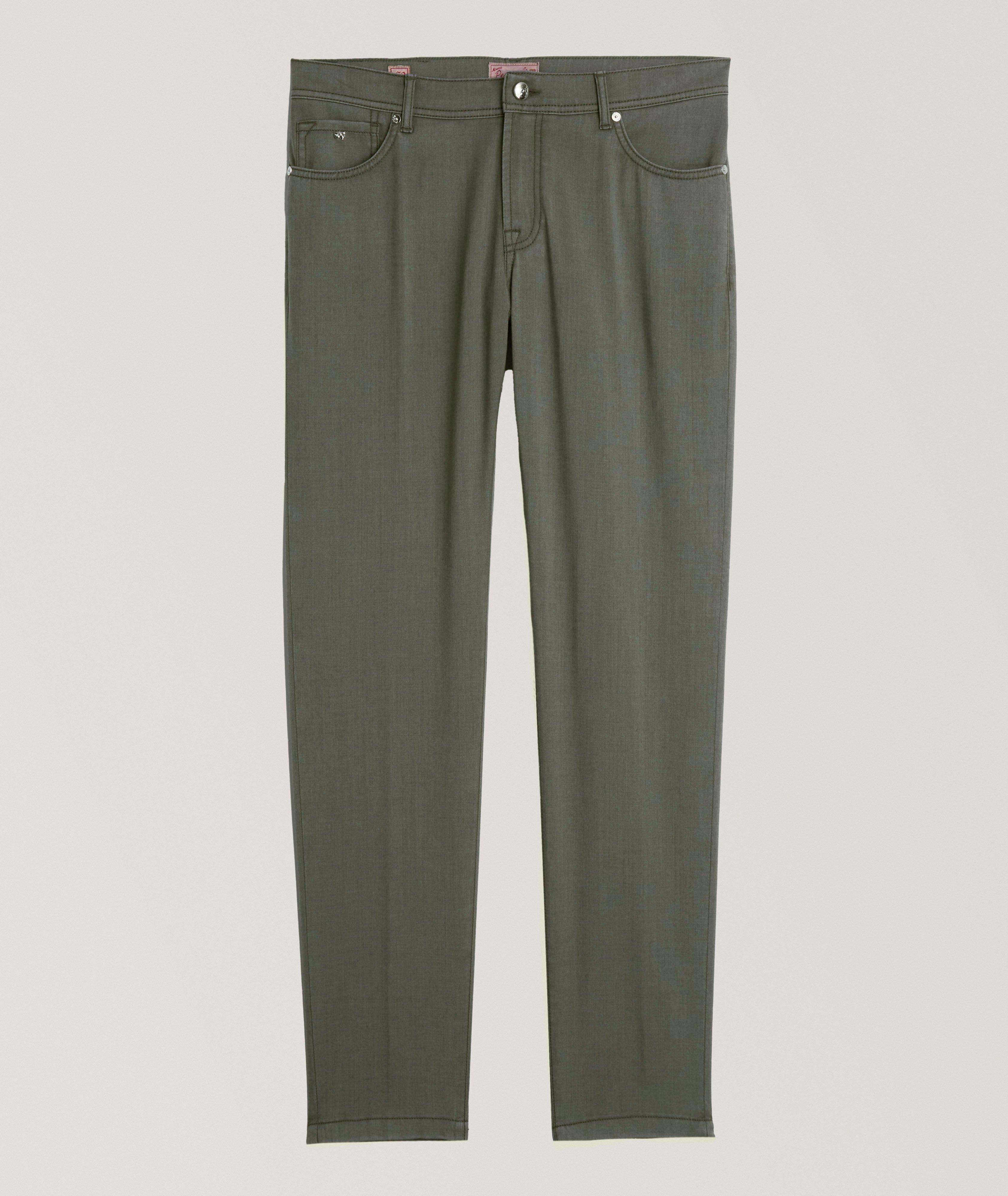 Marco Pescarolo Pantalon Nerano En Laine Teinte En Pièce En Vert | Taille Homme 54