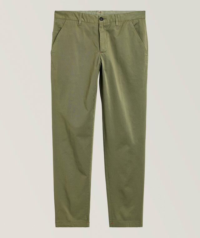 Isaia Stretch-Cotton Sartorial Chino Pants In Green | Men's Size 48