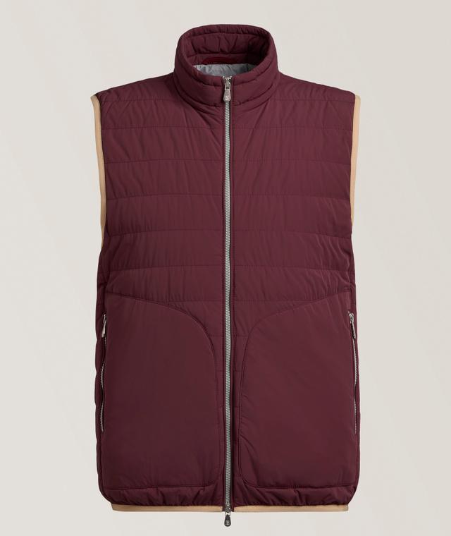 Brunello Cucinelli Stretch Down Padded Vest In Red | Men's Size XL