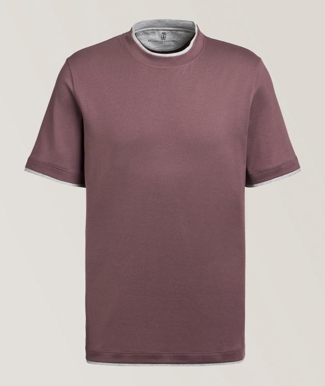 Brunello Cucinelli Layered Cotton Jersey T-Shirt | Men's Size Medium