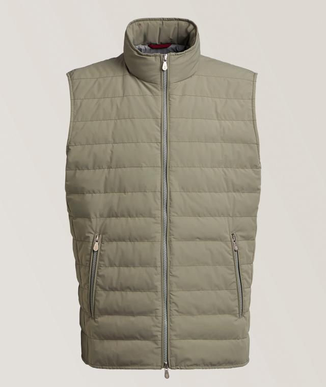 Brunello Cucinelli Stretch Down Padded Vest In Green | Men's Size Large