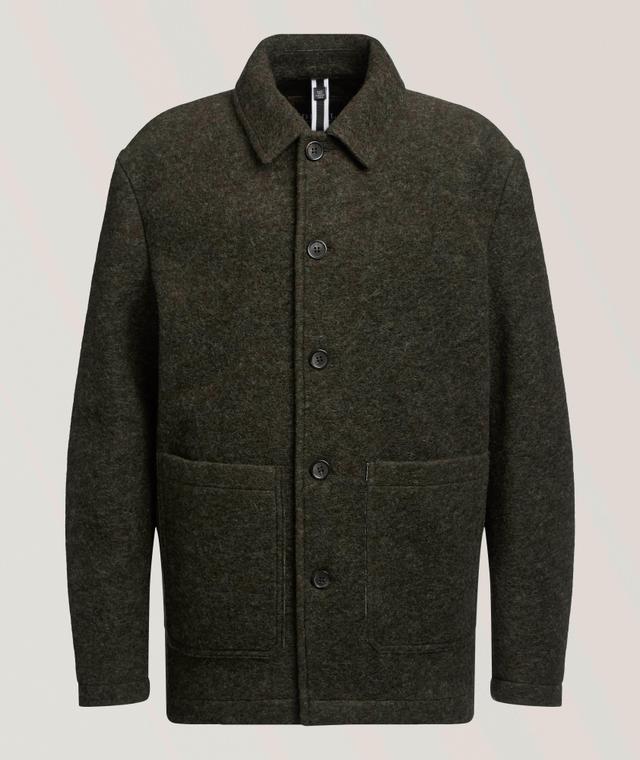 Digel Pierce Double-Face Wool-Blend Coat In Green | Men's Size 2XL