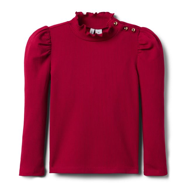 Janie and Jack | Ribbed Turtleneck - Red / 12-18m