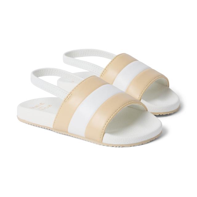 Janie and Jack | Stripe Pool Slide - White / 3K
