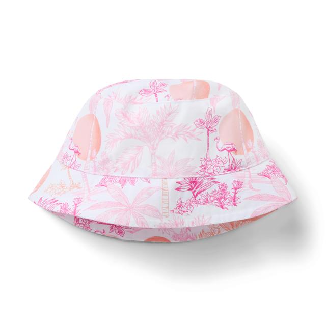 Serena Williams x Janie and Jack Toile Tour Bucket Hat - Pink / 4-5