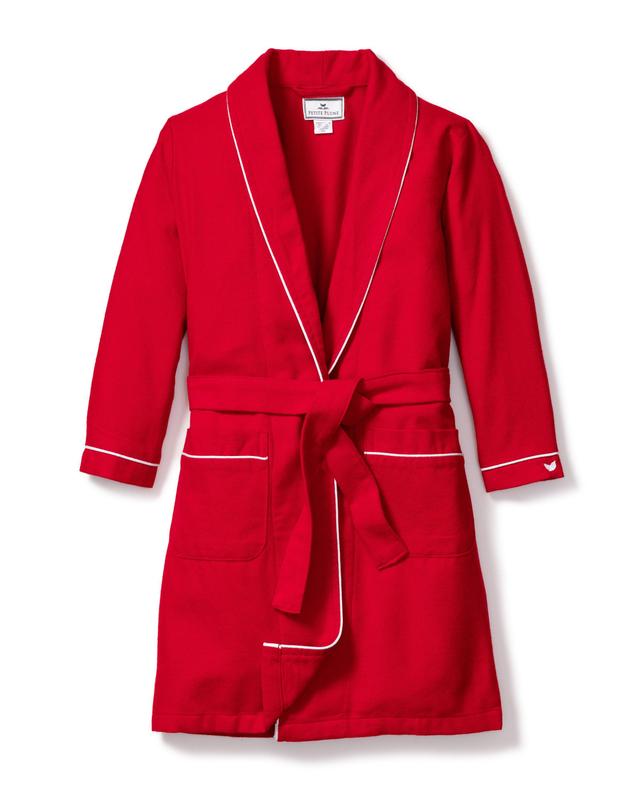 Petite Plume Flannel Robe - Red /